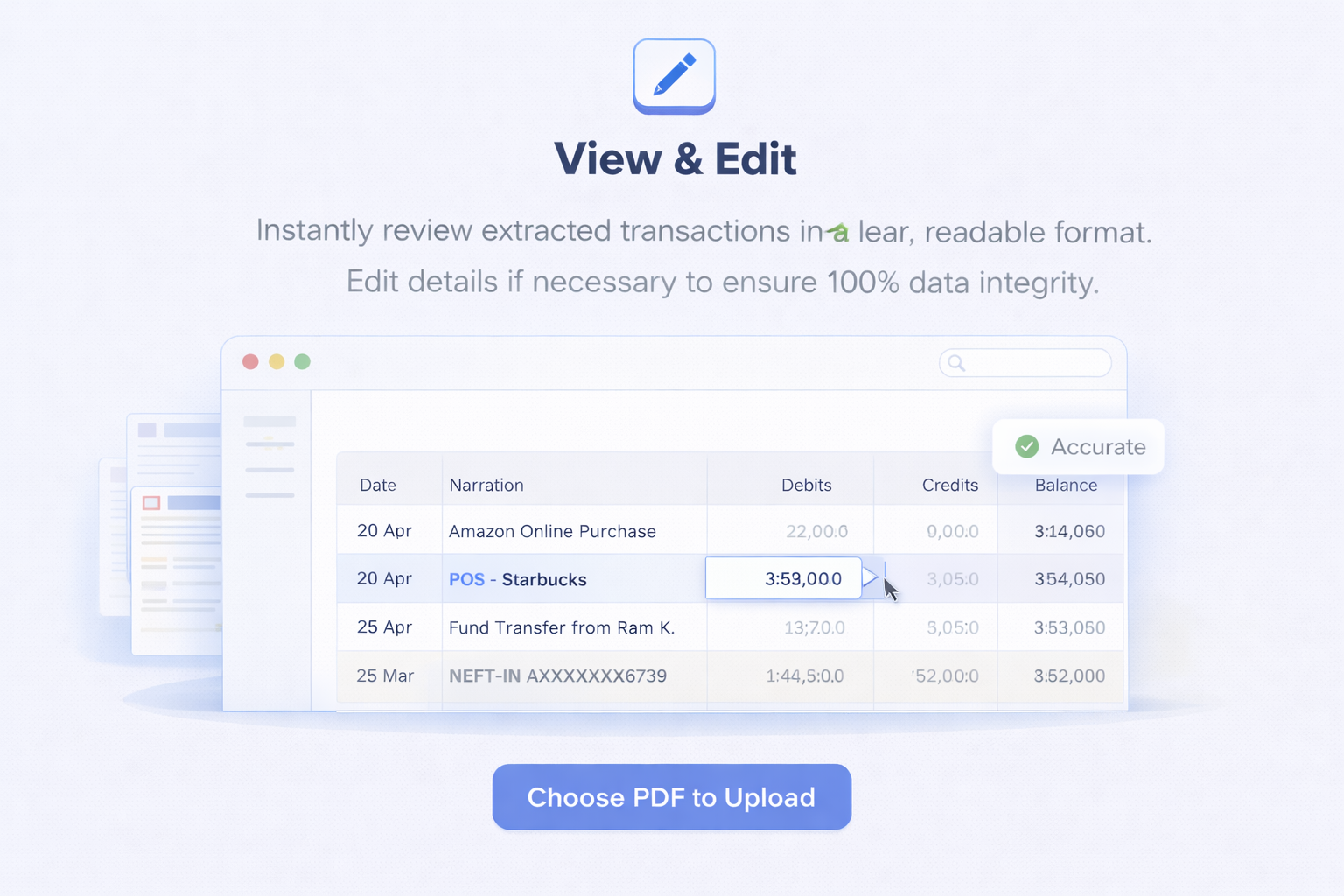 View and Edit Transactions